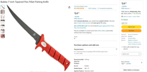 HOW MUCH IS A BUBBA BLADE 7 INCH FILET KNIFE
